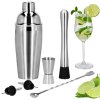 KI0014 BARMENSKI SET ZA NAPITKE SHAKER 750 ML, 6 KOM.