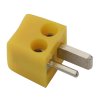 Žuti kosi priključak za zvučnike 4mm