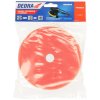 Tvrda polirna spužva s čičkom (narančasta) DEDRA 08T814, promjer 125 mm, debljina 25 mm