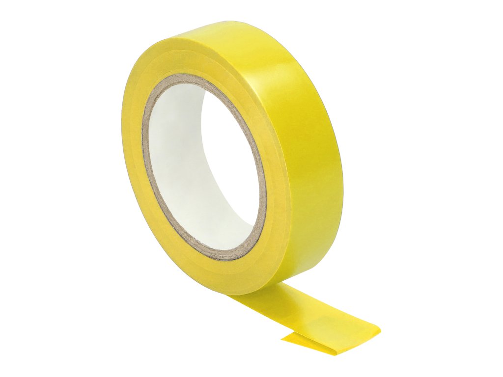 Szigetelőszalag készlet, lángálló, sárga, 15mm széles, 0.13mm vastag, 10m hosszú, 10db