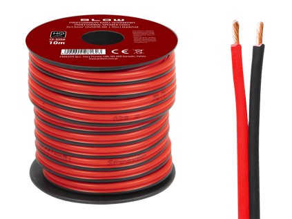 Hangszórókábel 2x1,50 mm fekete/piros 10 m