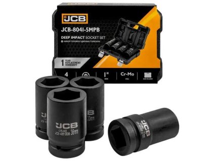 JCB Mély Hatású Véglezáró Készlet 1" Cr-Mo 6-Szögletű 4 Darab 27-36