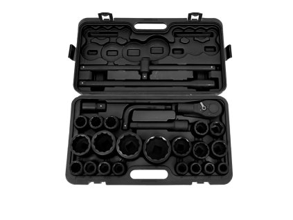 3/4" Rugós fejek készlet 12-szögletű 17-65mm, 26 darabos táskával