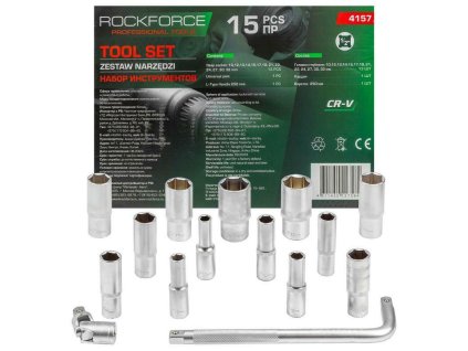 6 darabos mély, hosszú hatszög kulcs készlet 10-32 mm, racsnis kivitel