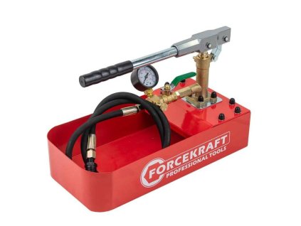 FORCEKRAFT Nyomáspróbáló Szivattyú 70 BAR 2 Szeleppel 13 ML Víz Tartállyal