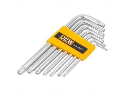 7 részes L típusú TORX kulcsszett, T10H-T40H lyukas Cr-V