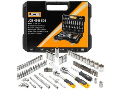 1/4" és 3/8" hatszögletű szerszámkészlet 4-22 mm, 94 db-os bőröndben