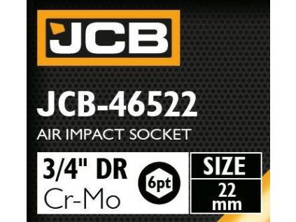 JCB 3/4" 22mm 6-fogú Cr-Mo Emelőfej NÁSTRCS KULCS