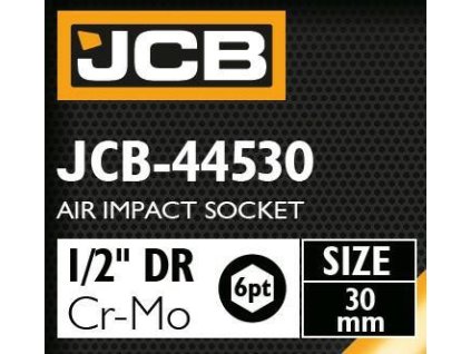 JCB Ütéshüvely 1/2" 30mm 6-szögletű Cr-Mo Szerszám