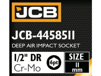 JCB MÉLYBEDUGÓ RÁZÓTARTOZÉK 1/2" Cr-Mo 6-szögletű 11 mm DIN dugókulcs