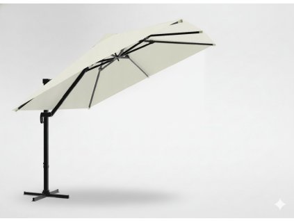 KERTI NAPERNYŐ "ROMA" 3 x 4 M BEIGE TÁRCAVAL *9642