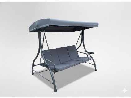 KERTI HINTA 194 x 120 x 174 CM ANTRACIT SZÍNBEN HÁTMAGASÍTÓ FUNKCIÓVAL PREMIUM *3156