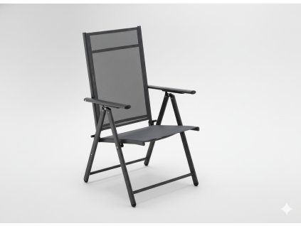 Fém kerti összecsukható szék 66 x 53 x 107 CM - Szürke *3491