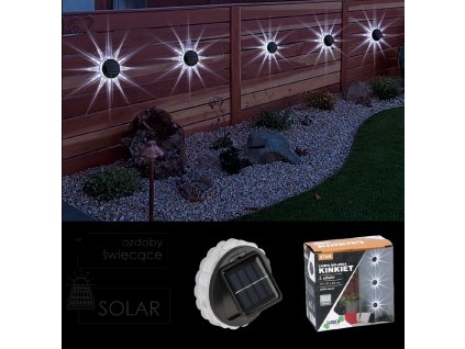 2 DARABOS NAPELEMES LÁMPAKÉSZLET - FALIKON 10 x 10 x 2,5 CM STAR LED HIDEG FEHÉR *3712