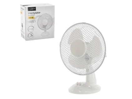 FEHÉR VENTILÁTOR ASZTALI 25W *9066