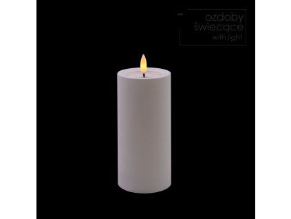 LED GYERTYA FEHÉR 7 X 15 CM *9421