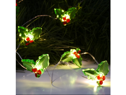 Karácsonyi LED Ilex Füzér 20L Elem Hajtású csomag=20db *2205