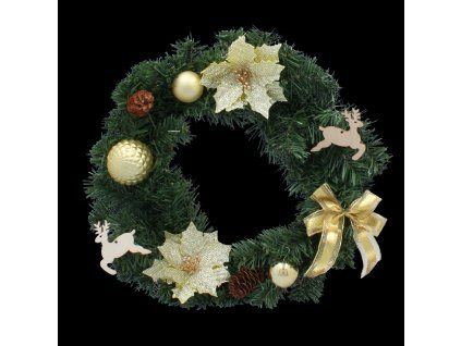 Karácsonyi koszorú 40 cm arany *3926