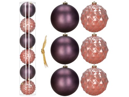 CA1531 KARÁCSONYI GYÖNGYÖK KÉSZLET 15 CM 6 DB-OS