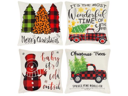 194900 ca1463 zestaw poszewek swiatecznych 4 szt M0