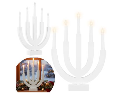 195042 cl0865 swiecznik dekoracyjny 5 led M0