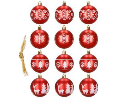CA1540 KARÁCSONYI GÖMB KÉSZLET 6 CM 12 DB