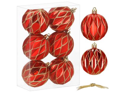 CA1401 KARÁCSONYFA DÍSZEK 6 CM 6 DB-os KISZERELÉSBEN