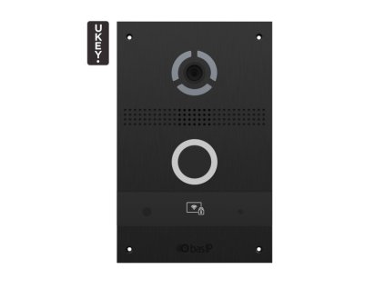AV-08FB Fekete - IP kaputelefon panel, UKEY, SIP 2.0 - BasIP