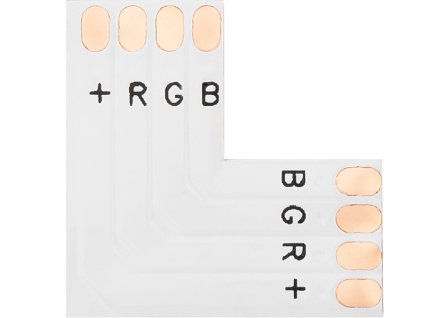 Csatlakozó 10 mm-es "L" típusú RGB LED csíkokhoz