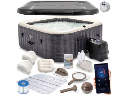 Felfújható SPA hidromasszázzsal 6 fő részére INTEX 28452 Hidromasszázs 28452NP LED ALKALMAZÁS