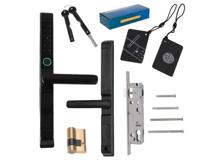 Klamka do drzwi zamek elektroniczny szyfrowy na kod odcisk palca karte 179799