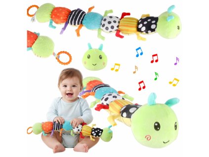 Zabawka interaktywna gasienica pluszowa muzyczna 180978