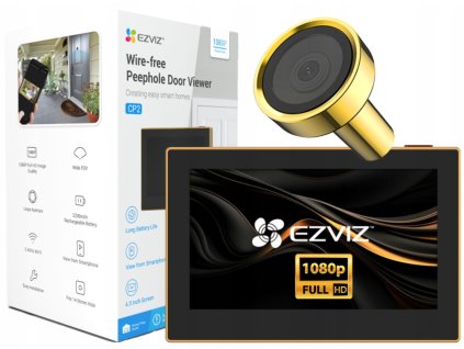 large hp2 gold inteligentny wizjer z ekranem 4 3 full hd wifi 2200mah ezviz cp2 gold