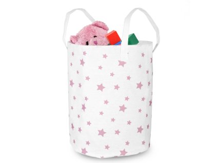 Játékkosár - fehér csillagokkal