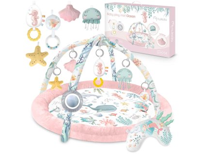 Óceán játszótakaró - rózsaszín