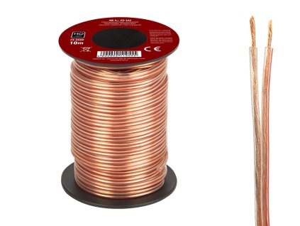 Hangszóró kábel 2x0,22 mm átlátszó 10 m