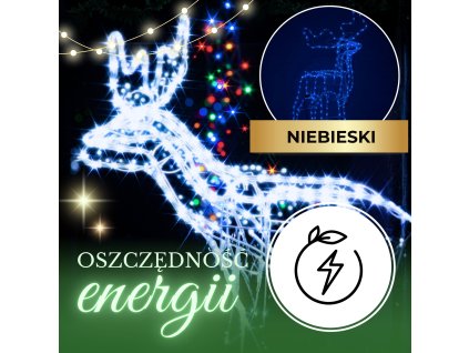 193325 cl1219 ozdoba swietlna renifer 216 led M0