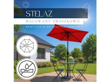 Teraszerű napernyő 250cm GU0032