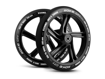 Kerekek freestyle robogóhoz SOKE CITY 200mm 88A fekete 2db