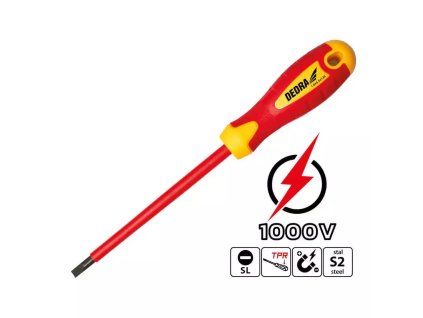 Szigetelt lapos fejű csavarhúzó 5.5x125mm 06B006