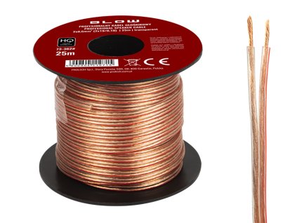 Hangszóró kábel 2x0.50 mm átlátszó 25 m