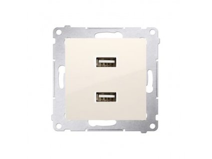 CONTACT-SIMON Dupla USB aljzat Simon 54 prémium modul bézs DC2USB,01/41