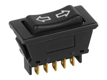 Billenőkapcsoló ASW-21D fekete DPDT 5PIN