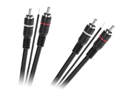 Összekötő kábel RCA 2x + RCA 2x + mag, 5m (távoli)