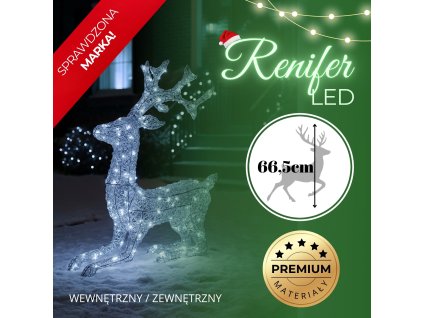 196403 cl4121 ozdoba swietlna renifer 130 led M0