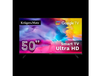 Intelligens TV 50" UHD Google TV DVB-T2/T/C H.265 HEVC