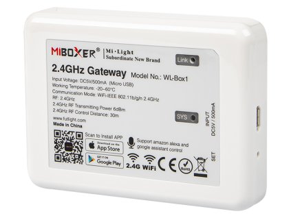 Vezérlő RGB+W LED szalagokhoz WIFI W/WW/CW