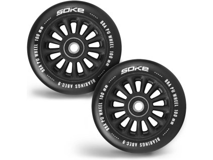 Kerekek freestyle robogóhoz SOKE 100mm 88A fekete 2db