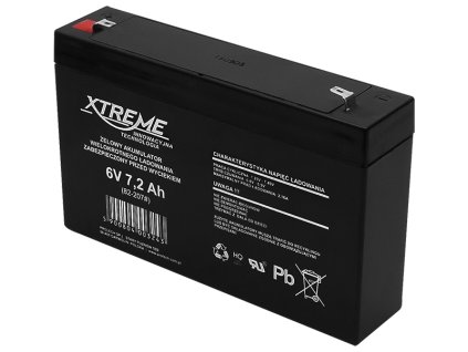 Gél 6V akkumulátor 7,2Ah XTREME