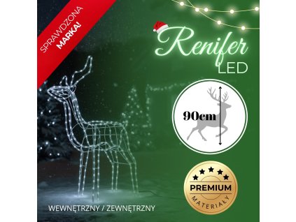 193192 cl1217 ozdoba swietlna renifer 216 led M0